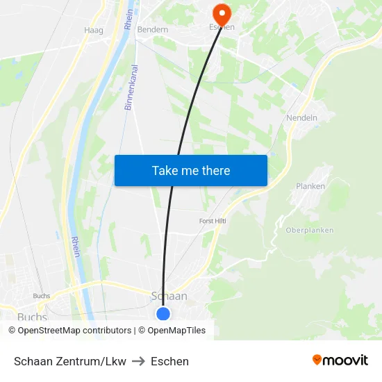 Schaan Zentrum/Lkw to Eschen map