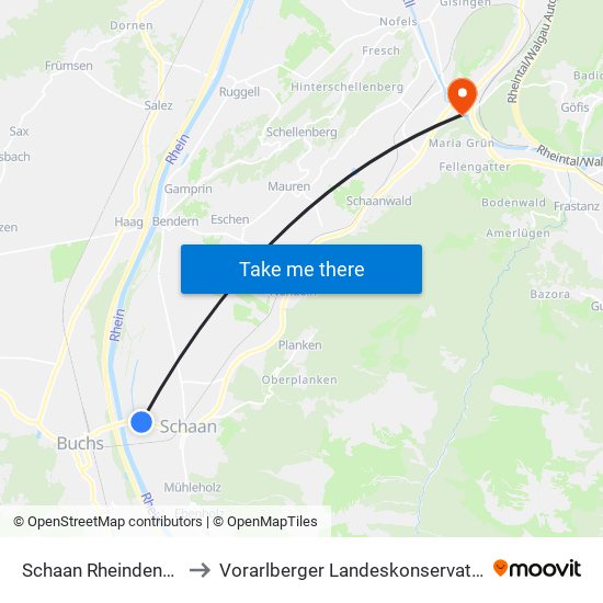 Schaan Rheindenkmal to Vorarlberger Landeskonservatorium map