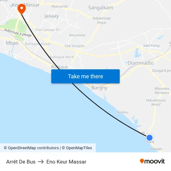 Arrêt De Bus to Eno Keur Massar map