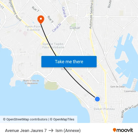 Avenue Jean Jaures 7 to Ism (Annexe) map