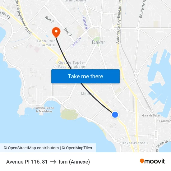 Avenue Pl 116, 81 to Ism (Annexe) map