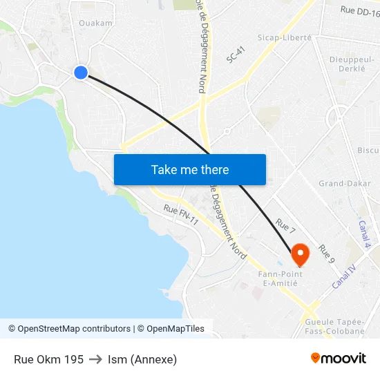 Rue Okm 195 to Ism (Annexe) map