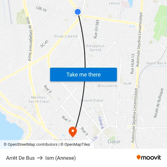 Arrêt De Bus to Ism (Annexe) map