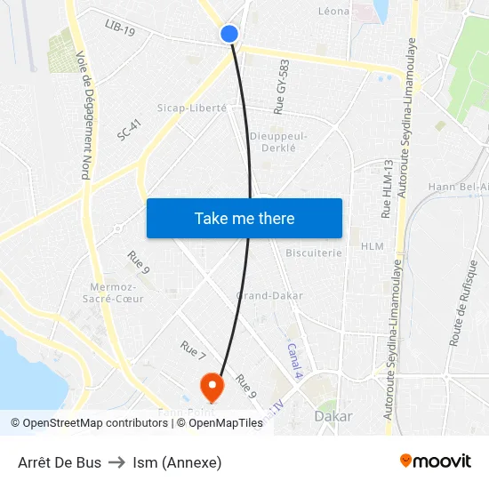 Arrêt De Bus to Ism (Annexe) map