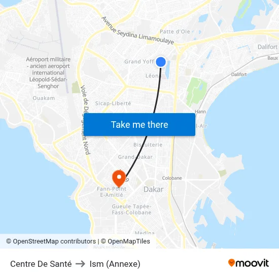 Centre De Santé to Ism (Annexe) map