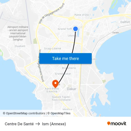 Centre De Santé to Ism (Annexe) map