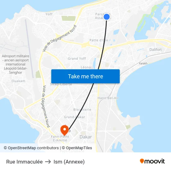 Rue Immaculée to Ism (Annexe) map