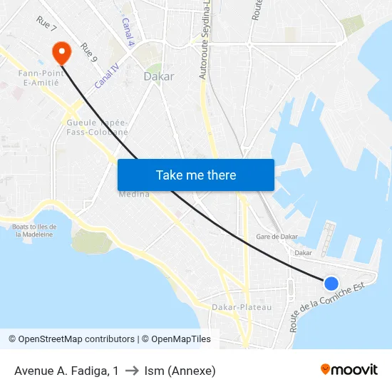 Avenue A. Fadiga, 1 to Ism (Annexe) map