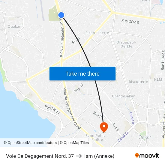 Voie De Degagement Nord, 37 to Ism (Annexe) map