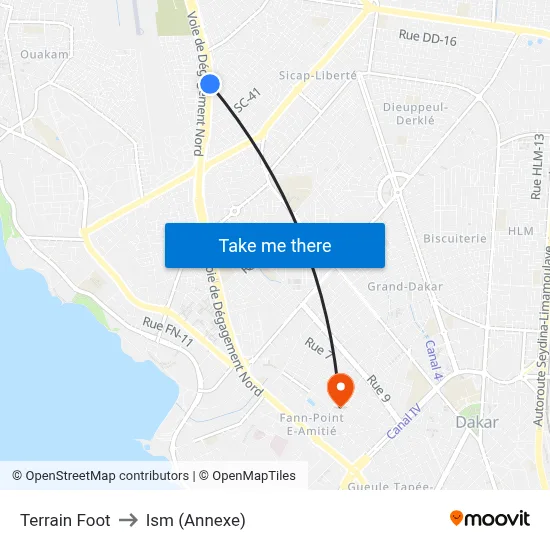 Terrain Foot to Ism (Annexe) map