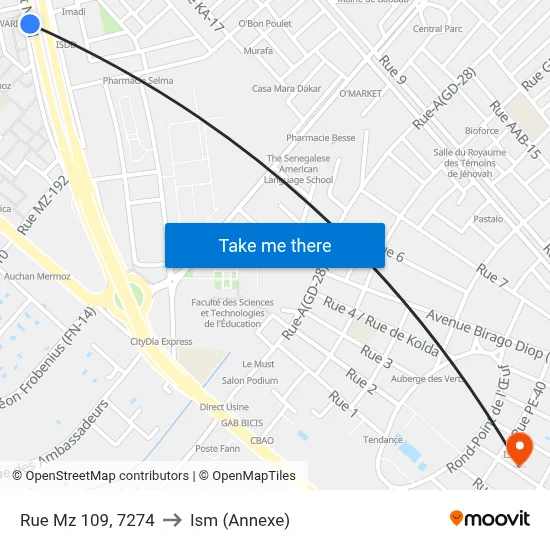 Rue Mz 109, 7274 to Ism (Annexe) map