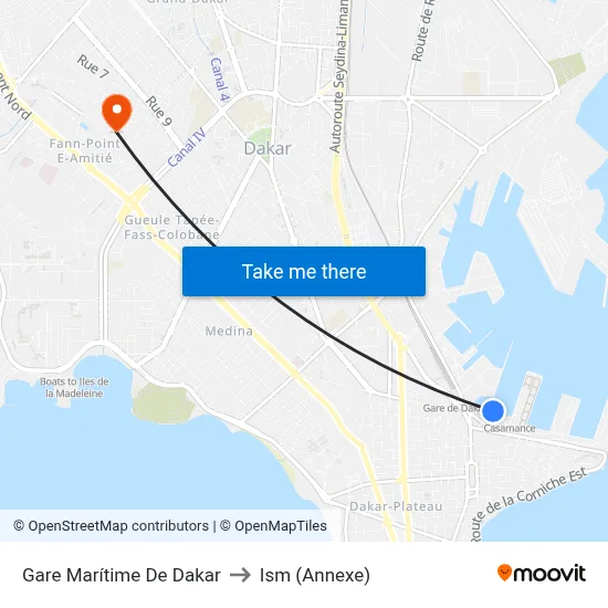 Gare Marítime De Dakar to Ism (Annexe) map