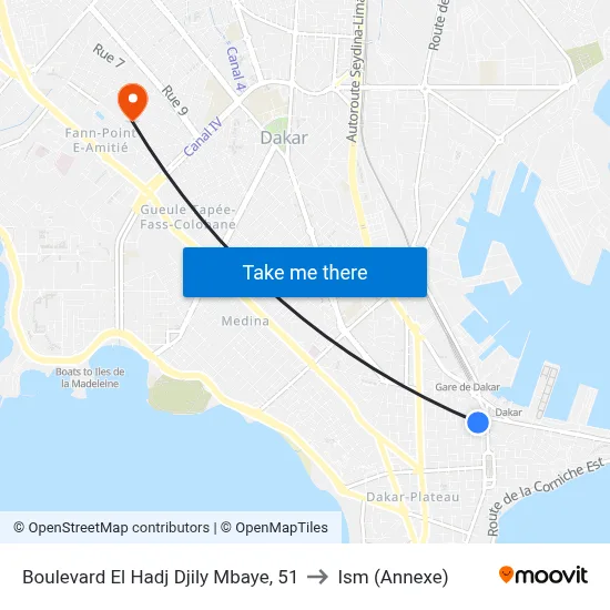 Boulevard El Hadj Djily Mbaye, 51 to Ism (Annexe) map