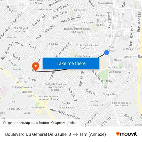 Boulevard Du General De Gaulle, 3 to Ism (Annexe) map