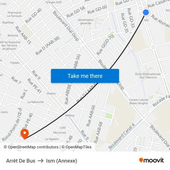 Arrêt De Bus to Ism (Annexe) map