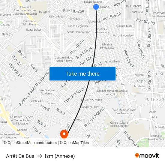 Arrêt De Bus to Ism (Annexe) map