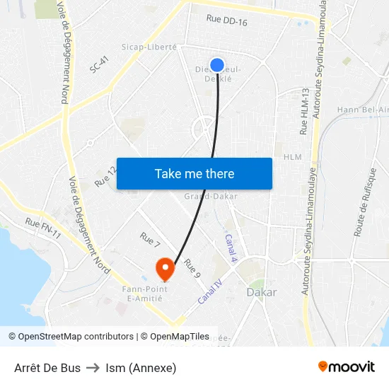 Arrêt De Bus to Ism (Annexe) map
