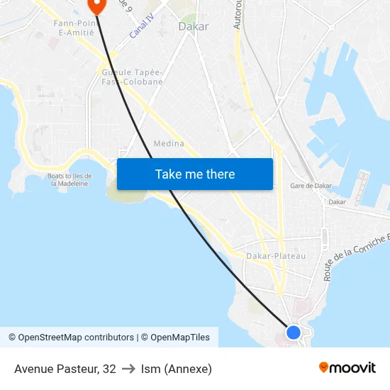 Avenue Pasteur, 32 to Ism (Annexe) map
