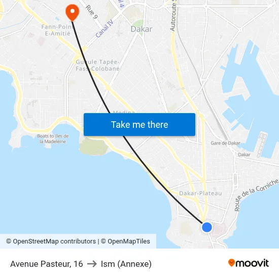 Avenue Pasteur, 16 to Ism (Annexe) map