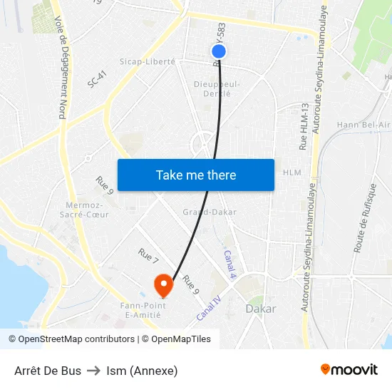 Arrêt De Bus to Ism (Annexe) map