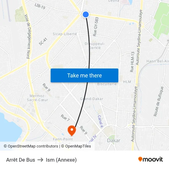 Arrêt De Bus to Ism (Annexe) map