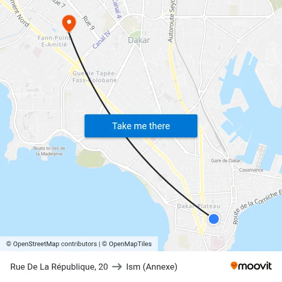 Rue De La République, 20 to Ism (Annexe) map