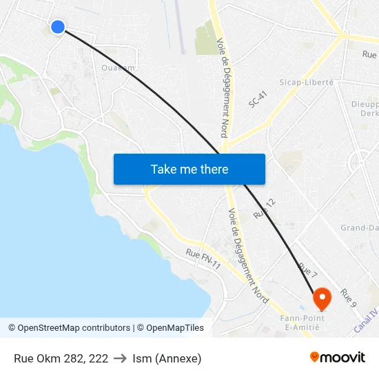 Rue Okm 282, 222 to Ism (Annexe) map