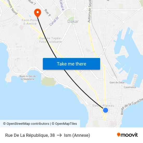 Rue De La République, 38 to Ism (Annexe) map