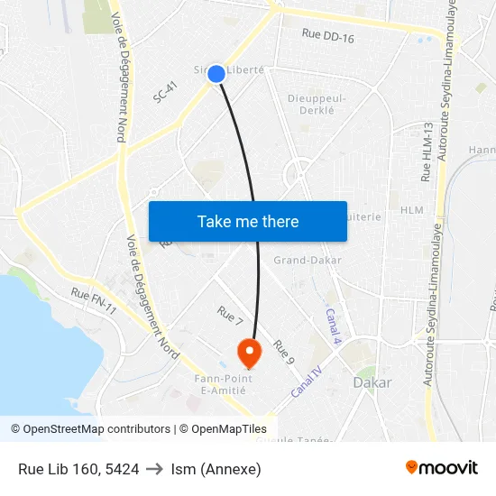 Rue Lib 160, 5424 to Ism (Annexe) map