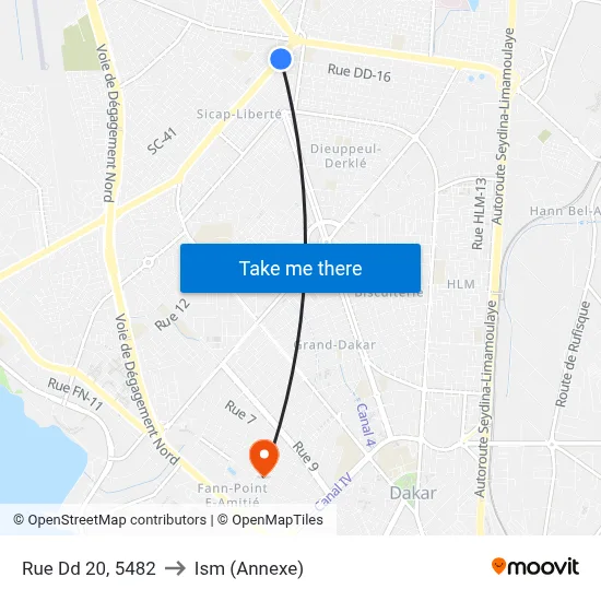 Rue Dd 20, 5482 to Ism (Annexe) map
