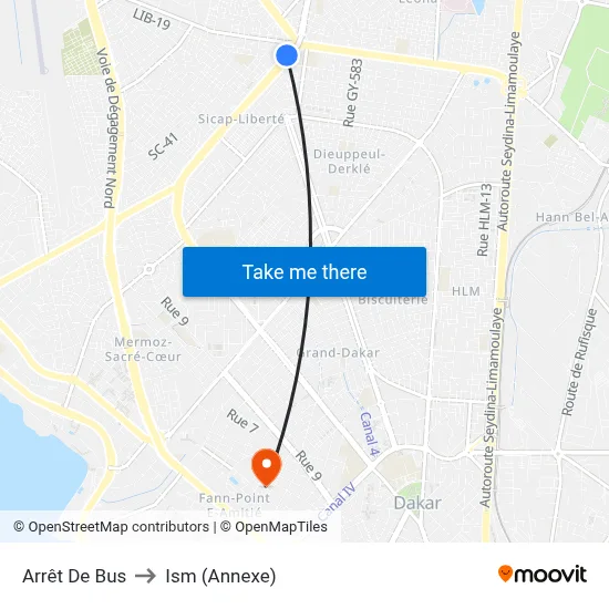 Arrêt De Bus to Ism (Annexe) map