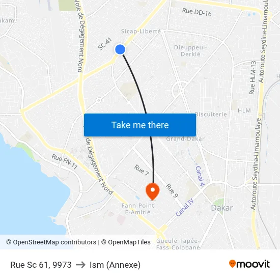 Rue Sc 61, 9973 to Ism (Annexe) map
