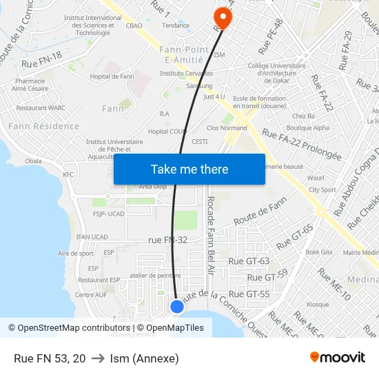 Rue FN 53, 20 to Ism (Annexe) map