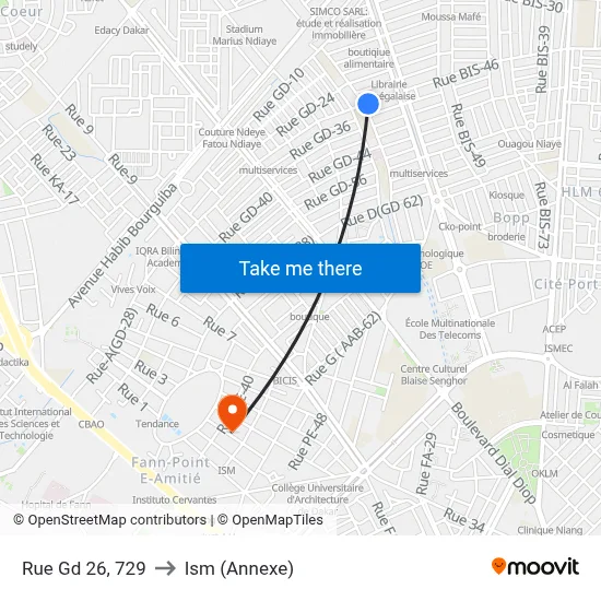 Rue Gd 26, 729 to Ism (Annexe) map