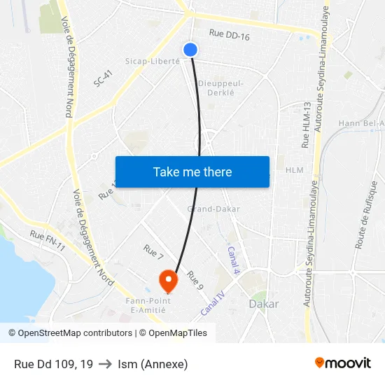 Rue Dd 109, 19 to Ism (Annexe) map