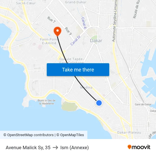Avenue Malick Sy, 35 to Ism (Annexe) map