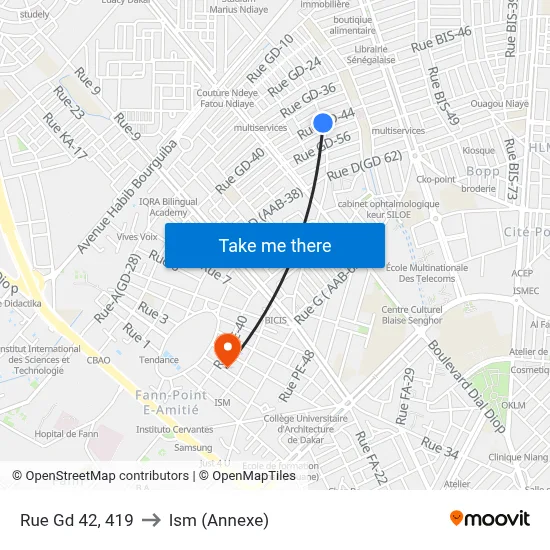 Rue Gd 42, 419 to Ism (Annexe) map