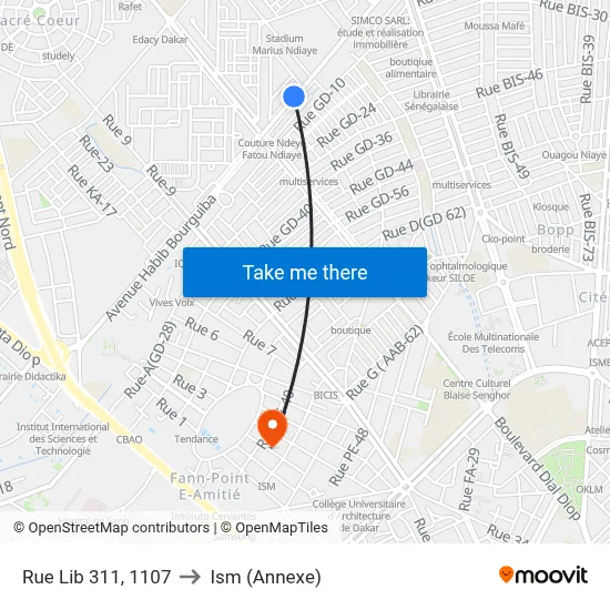 Rue Lib 311, 1107 to Ism (Annexe) map
