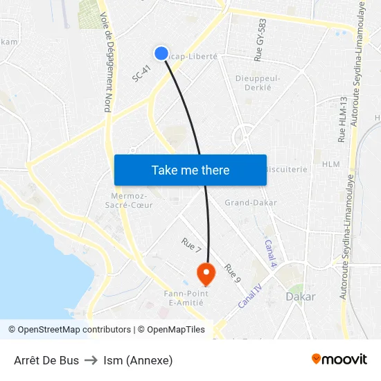 Arrêt De Bus to Ism (Annexe) map