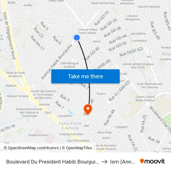 Boulevard Du President Habib Bourguiba, 528 to Ism (Annexe) map