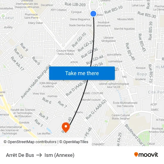 Arrêt De Bus to Ism (Annexe) map