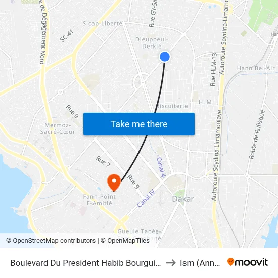 Boulevard Du President Habib Bourguiba, 4152 to Ism (Annexe) map