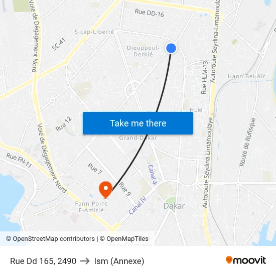 Rue Dd 165, 2490 to Ism (Annexe) map