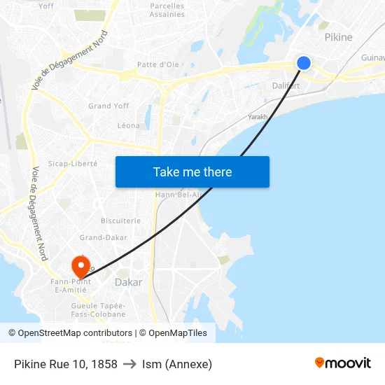 Pikine Rue 10, 1858 to Ism (Annexe) map