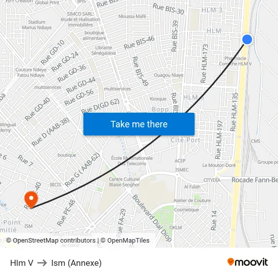 Hlm V to Ism (Annexe) map