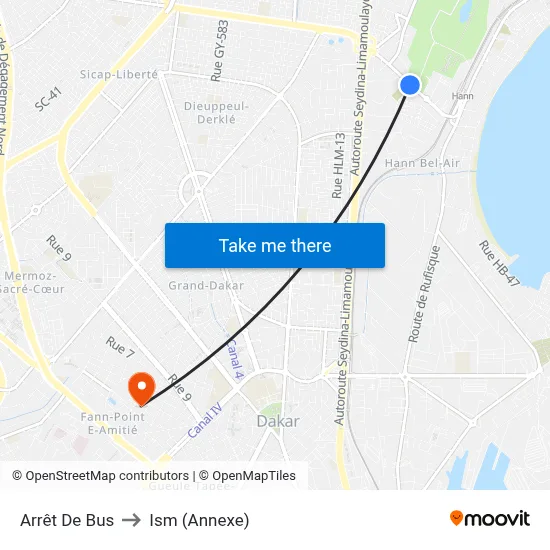 Arrêt De Bus to Ism (Annexe) map