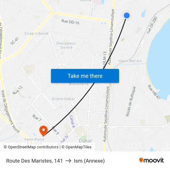 Route Des Maristes, 141 to Ism (Annexe) map