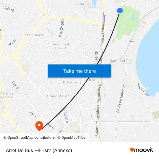 Arrêt De Bus to Ism (Annexe) map