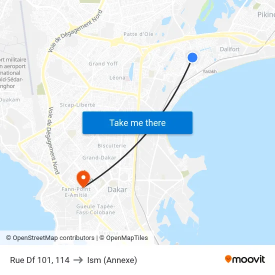 Rue Df 101, 114 to Ism (Annexe) map