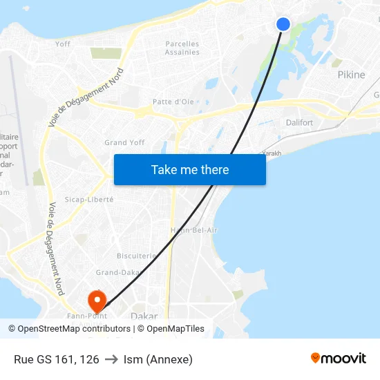 Rue GS 161, 126 to Ism (Annexe) map